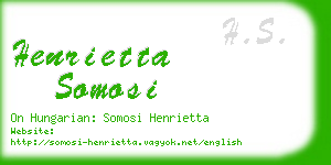 henrietta somosi business card